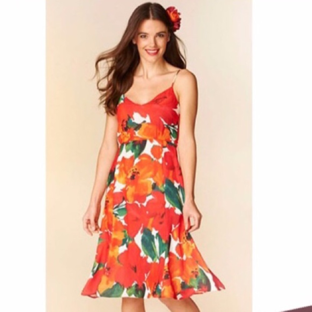 Zara floral dress with back cut out